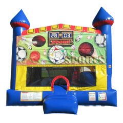 Sports themed 5-in-1 combo bounce house