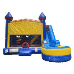 7-in-1 combo bounce house with outside slide