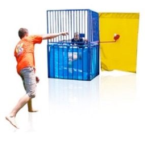 Dunk tank in use at an event
